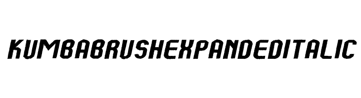 Kumba Brush Expanded Italic  フリーフォントのダウンロード