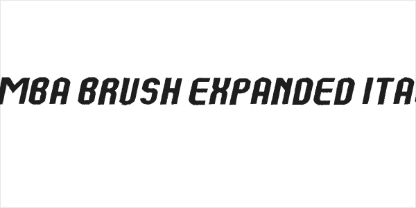Kumba Brush Expanded Italic Logo