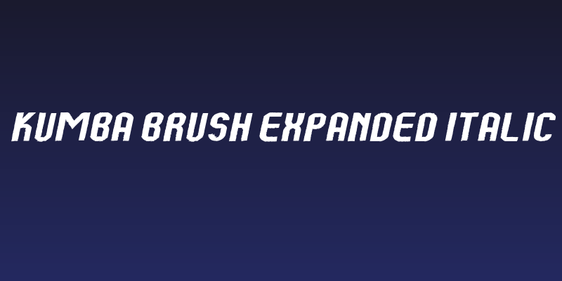 Kumba Brush Expanded Italic Social Header
