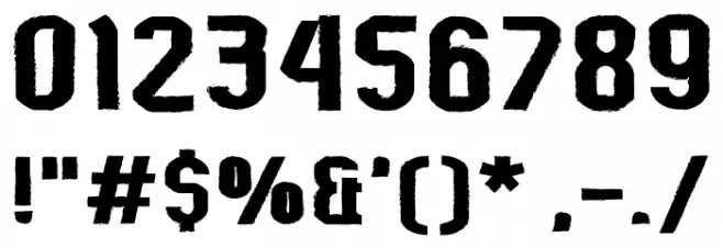 Kumba Brush Expanded Font OTHER CHARS