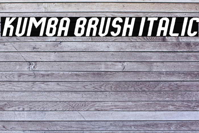 Kumba Brush Italic Example 2