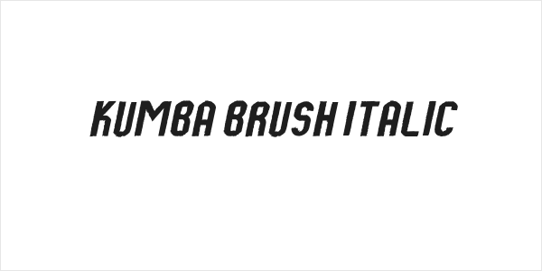 Kumba Brush Italic Logo