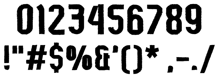 Kumba Brush Font OTHER CHARS
