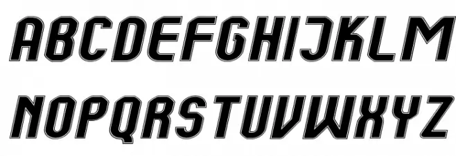 Kumba College Expanded Italic Schriftart Groß