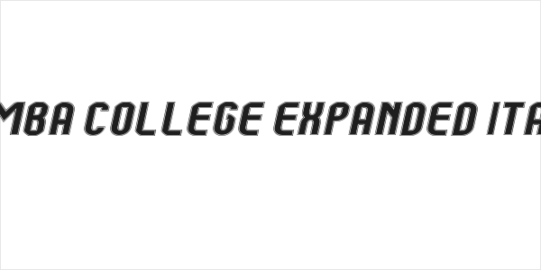 Kumba College Expanded Italic Logo