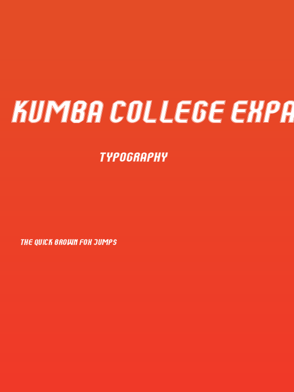 Kumba College Expanded Italic Poster