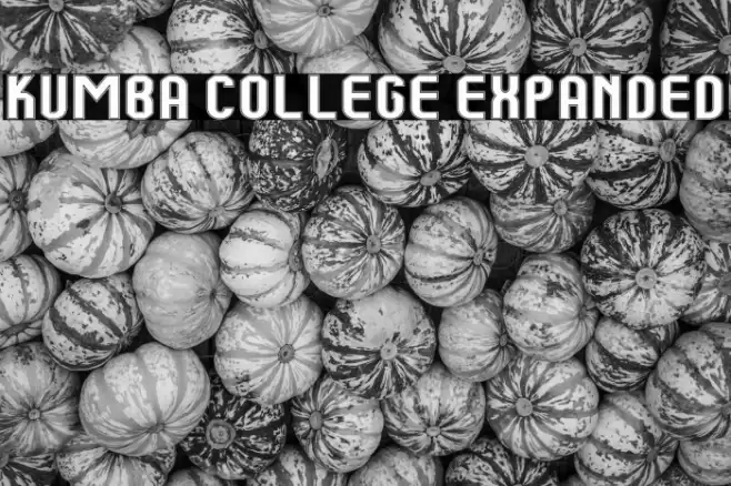 Kumba College Expanded Font examples