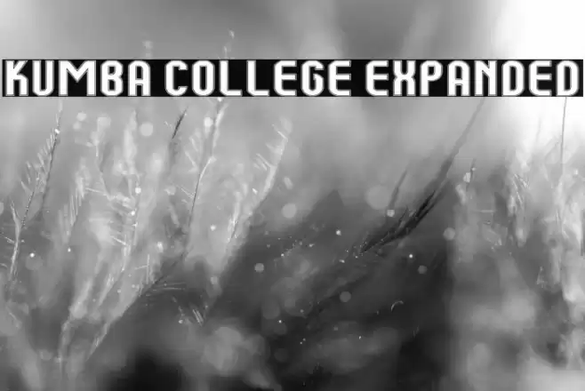 Kumba College Expanded Font examples