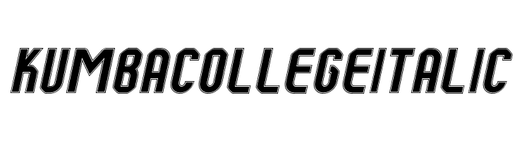 Kumba College Italic  Frei Schriftart Herunterladen