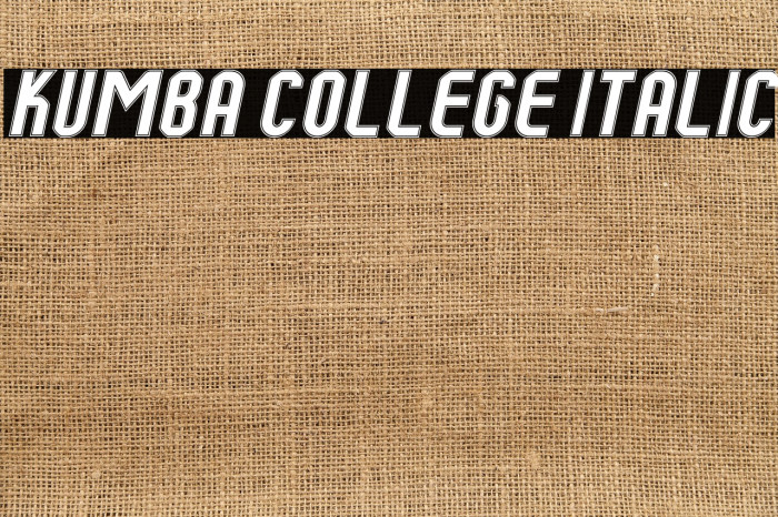 Kumba College Italic Example 1