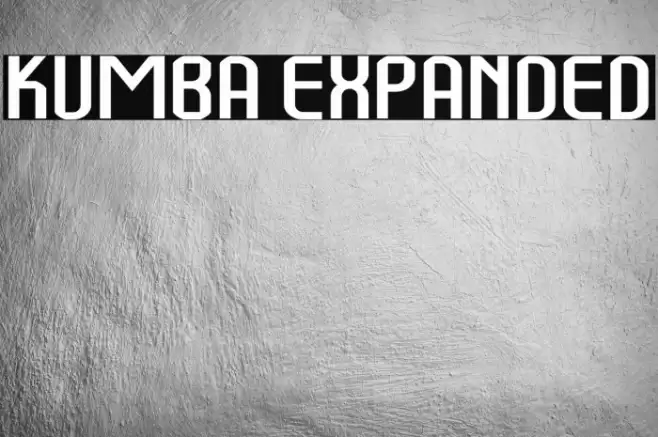 Kumba Expanded Font examples