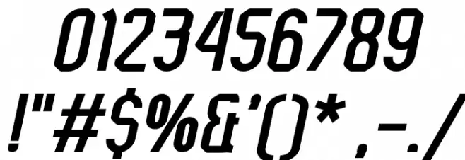 Kumba Italic Font OTHER CHARS
