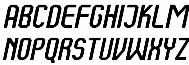 Kumba Italic फ़ॉन्ट अपरकेस