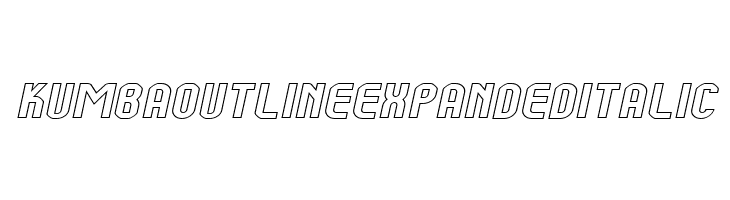Kumba Outline Expanded Italic  Descarca Fonturi Gratis