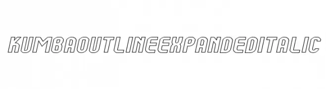 Kumba Outline Expanded Italic  Fuentes Gratis Descargar