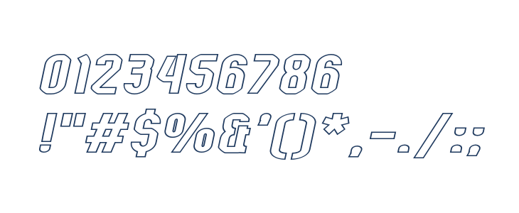 Kumba Outline Expanded Italic Other Characters