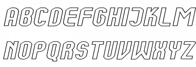 Kumba Outline Expanded Italic Fuentes MAYÚSCULAS
