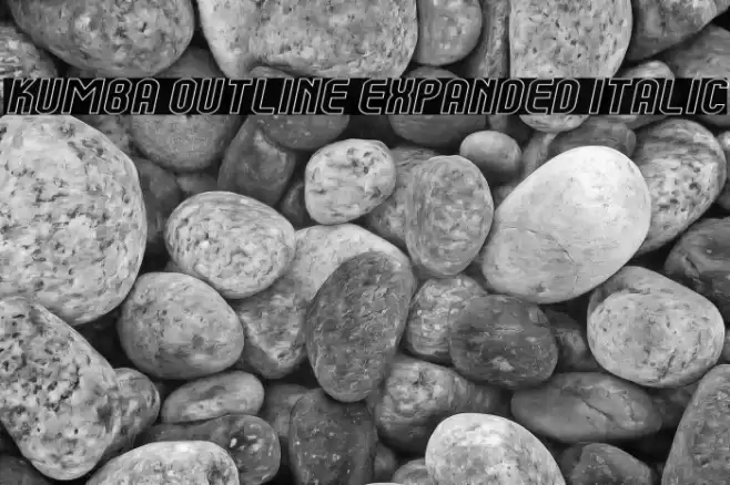 Kumba Outline Expanded Italic Font examples