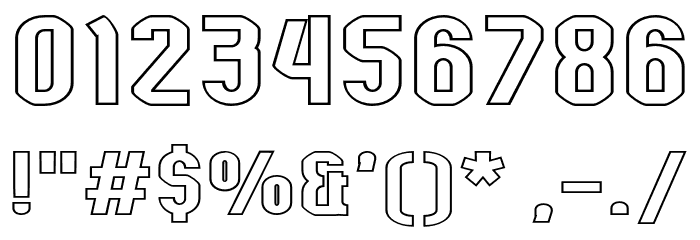 Kumba Outline Expanded Font OTHER CHARS