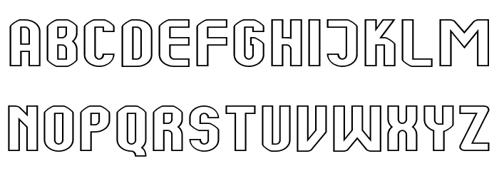 Kumba Outline Expanded Font LOWERCASE