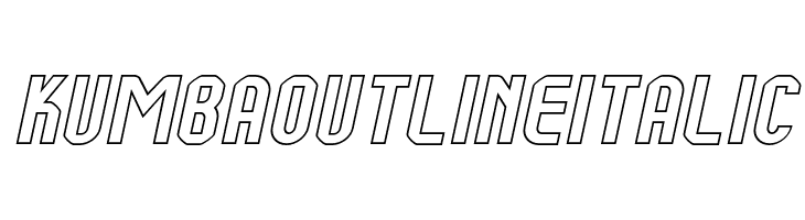Kumba Outline Italic  免费字体下载