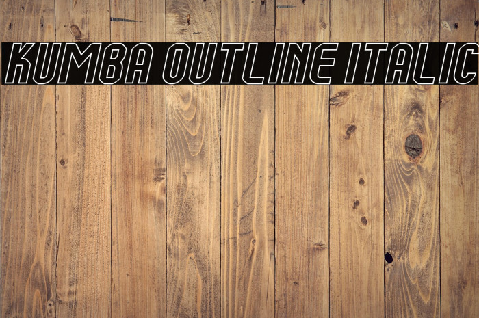 Kumba Outline Italic Example 3