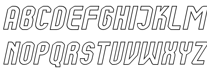 Kumba Outline Italic Font LOWERCASE