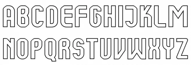 Kumba Outline フォント 大文字