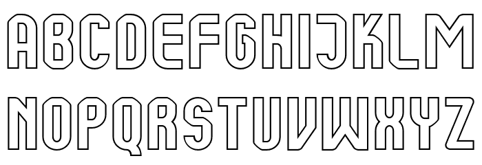 Шрифт outline. Outline font.