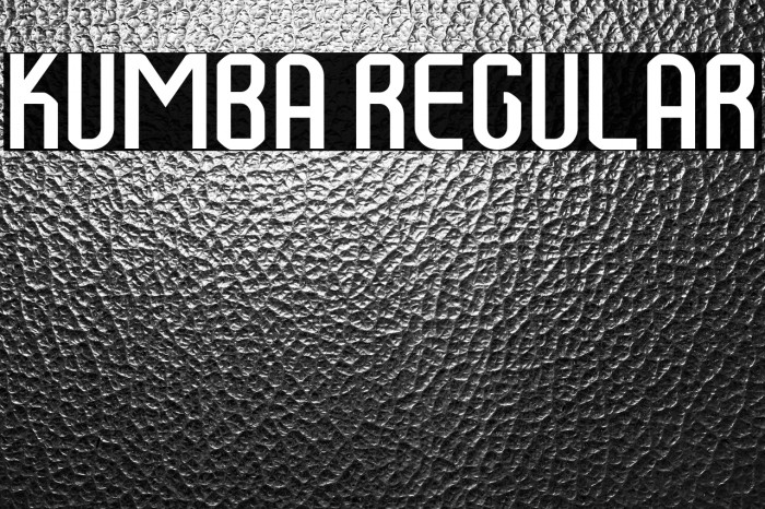 Kumba Regular Example 1
