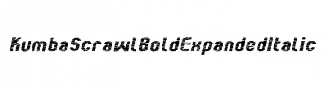 Kumba Scrawl Bold Expanded Italic  Fuentes Gratis Descargar