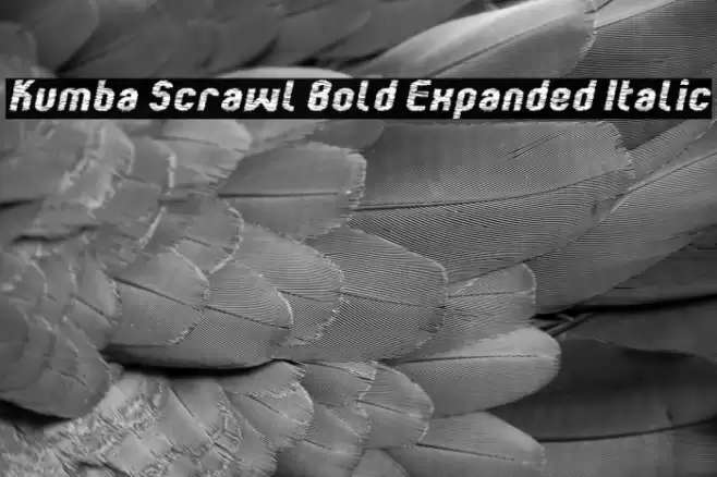 Kumba Scrawl Bold Expanded Italic Font examples