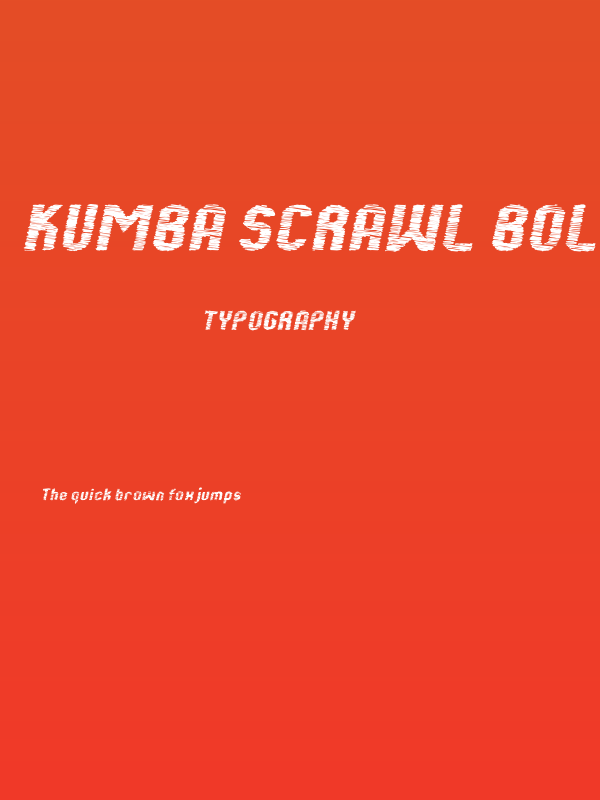 Kumba Scrawl Bold Expanded Italic Poster