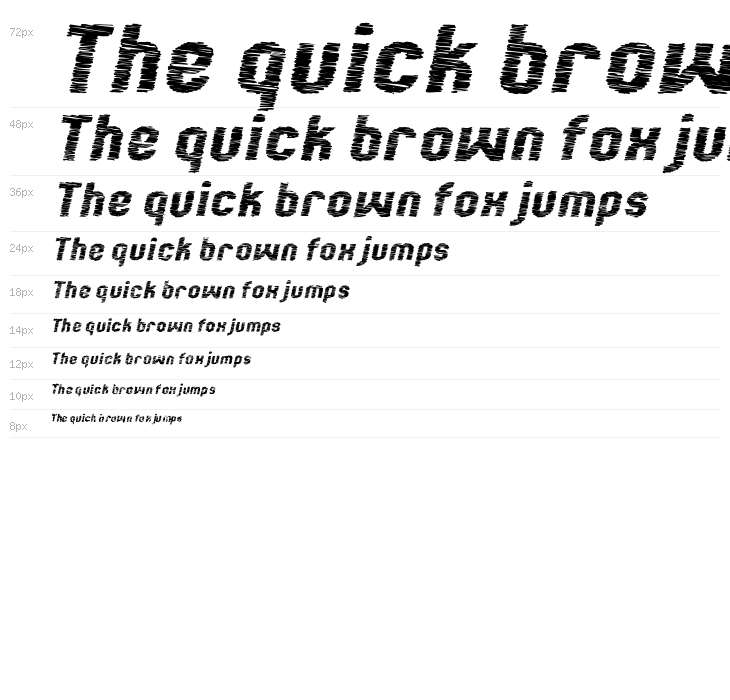Kumba Scrawl Bold Expanded Italic Waterfall