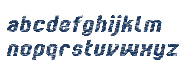 Kumba Scrawl Bold Expanded Italic Lowercase