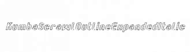 Kumba Scrawl Outline Expanded Italic  Fuentes Gratis Descargar