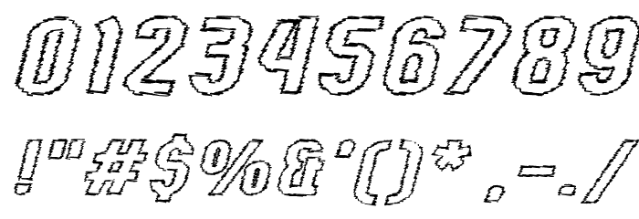 Kumba Scrawl Outline Expanded Italic Font OTHER CHARS