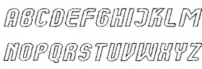 Kumba Scrawl Outline Expanded Italic Fuentes MAYÚSCULAS