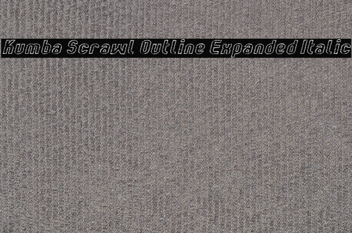 Kumba Scrawl Outline Expanded Italic Example 3