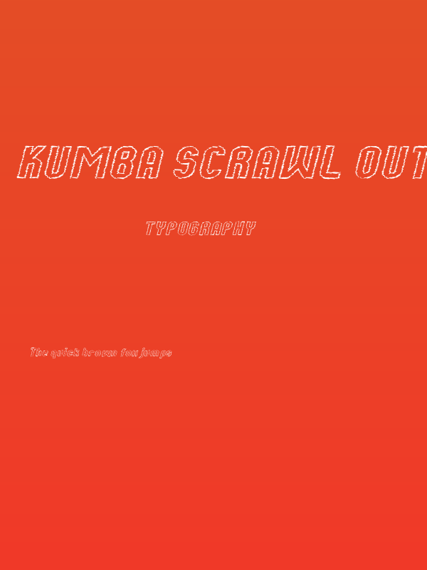 Kumba Scrawl Outline Expanded Italic Poster