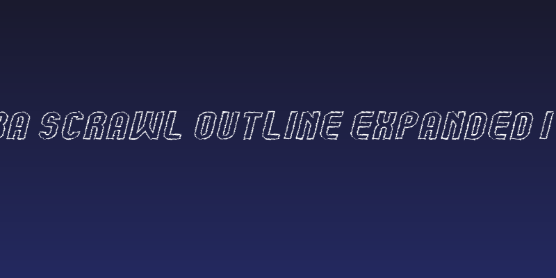 Kumba Scrawl Outline Expanded Italic Social Header