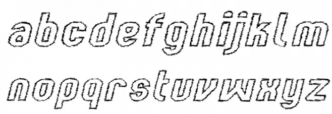 Kumba Scrawl Outline Expanded Italic Polices MINUSCULES