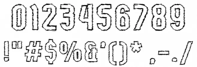 Kumba Scrawl Outline Font OTHER CHARS