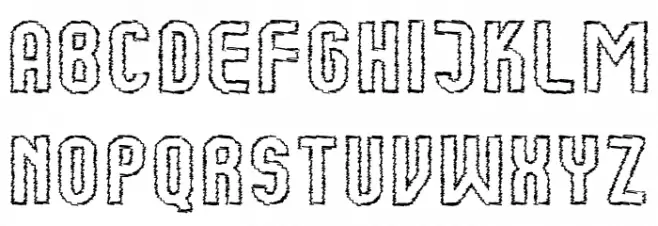 Kumba Scrawl Outline Polices MAJUSCULES