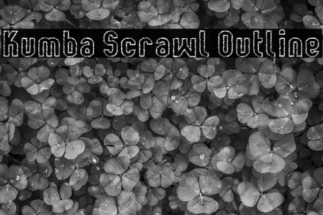 Kumba Scrawl Outline Font examples