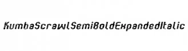 Kumba Scrawl SemiBold Expanded Italic  Fuentes Gratis Descargar