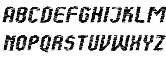 Kumba Scrawl SemiBold Expanded Italic Fonte MAIÚSCULAS