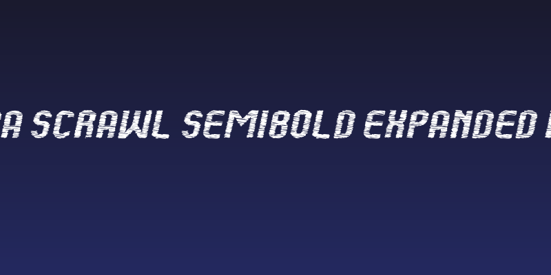 Kumba Scrawl SemiBold Expanded Italic Social Header