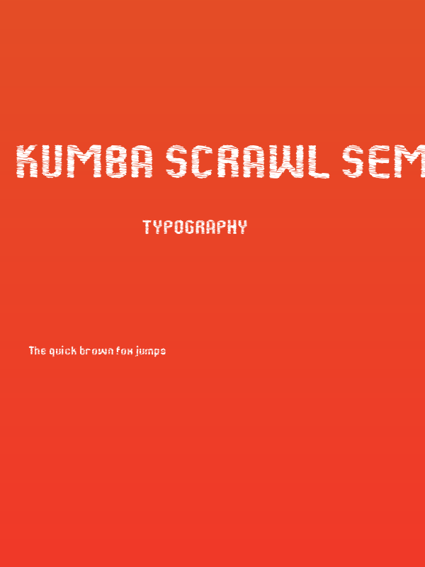 Kumba Scrawl SemiBold Expanded Poster