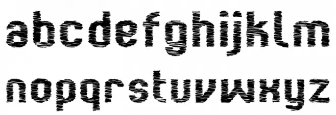 Kumba Scrawl SemiBold Expanded Schriftart Kleinbuchstaben